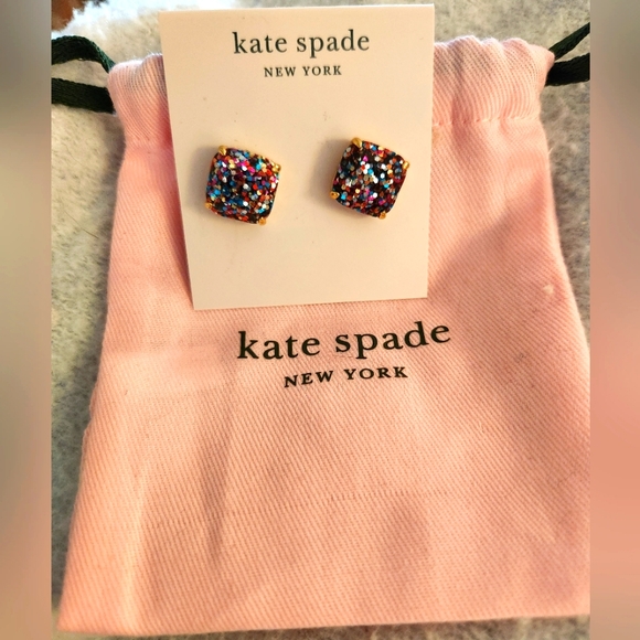 Kate Spade Multicolor Glitter Stud Earrings - Picture 6 of 6